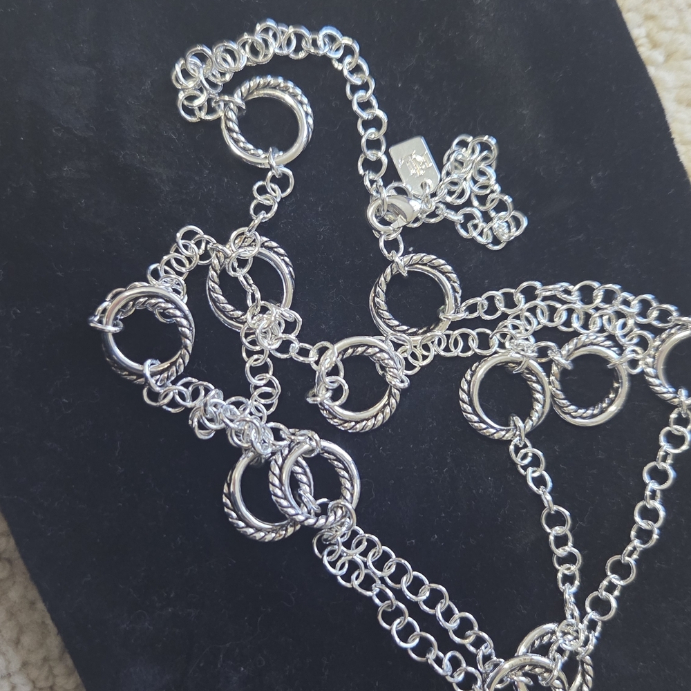 Ralph Lauren Silver Circle Link Necklace - Picture 3 of 6